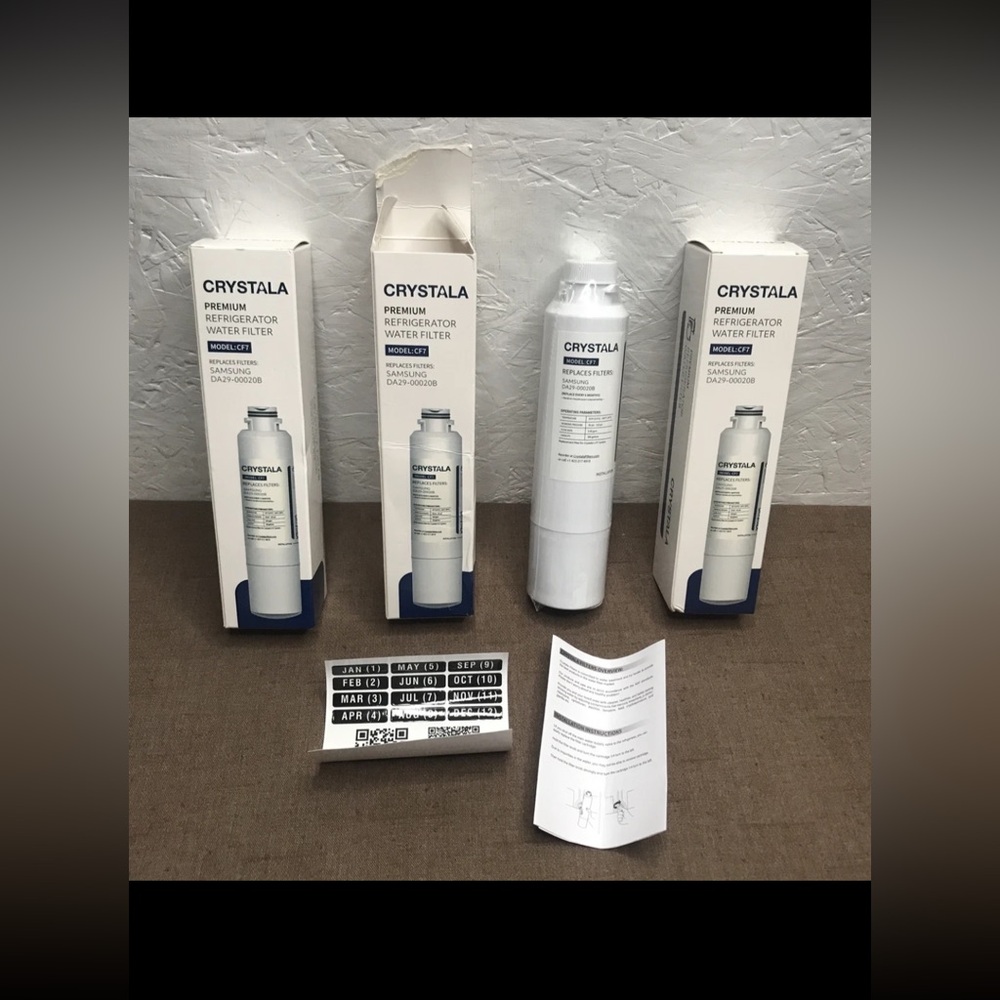 Lot of 3 Crystala CF7 Refrigerator Water Filters Replacement Samsung DA29-00020